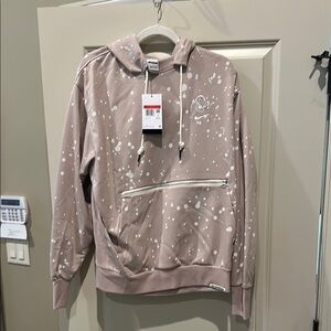 New with tags mens Nike x USA hoodie: light pink with white dots. Large